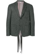 Thom Browne Lace-up Shetland Sport Coat - Grey