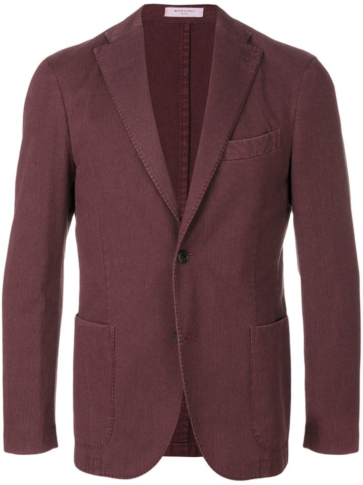 Boglioli Classic Fitted Blazer - Red