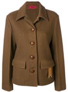 The Gigi Cutaway Collar Jacket - Brown