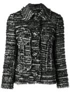 Simone Rocha Buttoned Tweed Jacket - Black