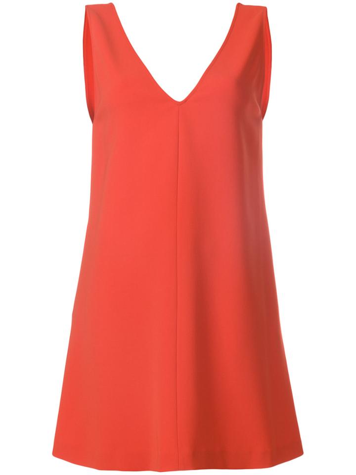 Theory V-neck Dress - Red