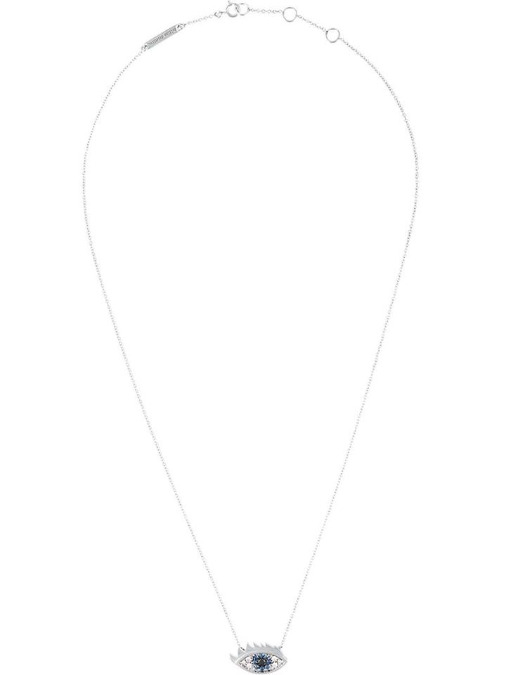 Delfina Delettrez 'eyes On Me' Diamond And Sapphire Necklace, Women's, Metallic