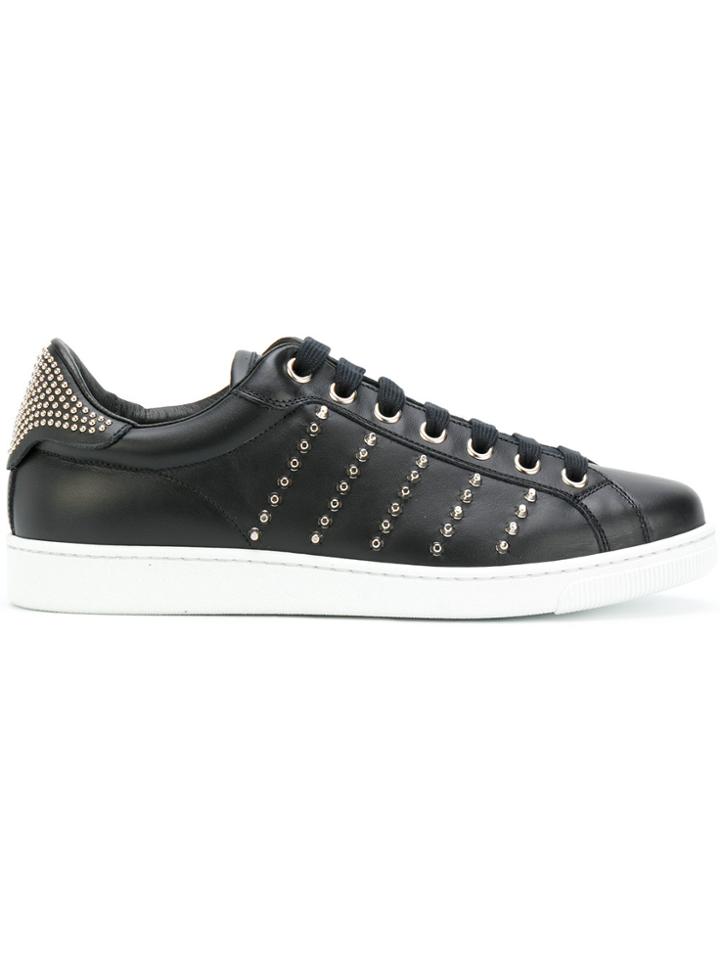 Dsquared2 Studded Tennis Club Sneakers - Black