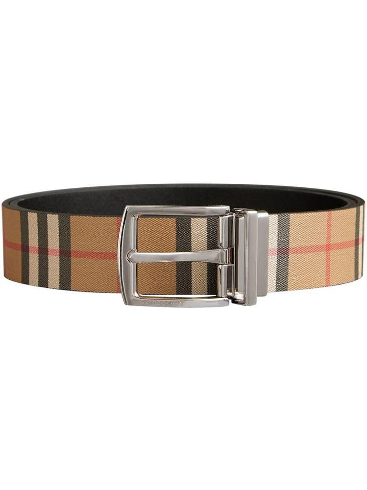 Burberry Reversible Vintage Check Leather Belt - Neutrals