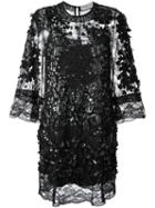 Amen Embellished Dress, Women's, Size: 42, Black, Polyamide/polyester/polyurethane/glass