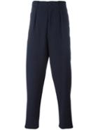 Giorgio Armani Tailored Zip-pocket Trousers, Men's, Size: 50, Blue, Viscose/nylon/spandex/elastane/cotton