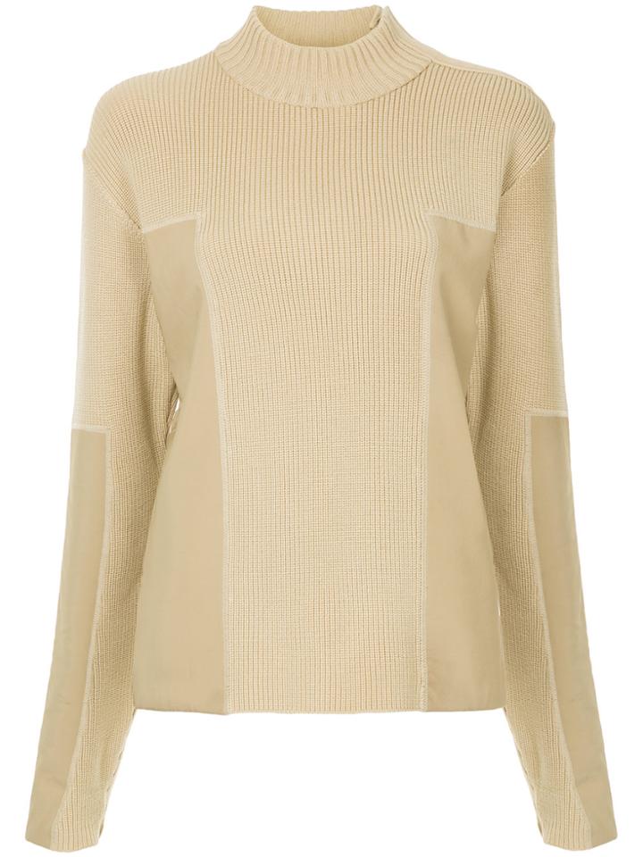 Chanel Vintage Panelled Turtleneck Jumper - Nude & Neutrals