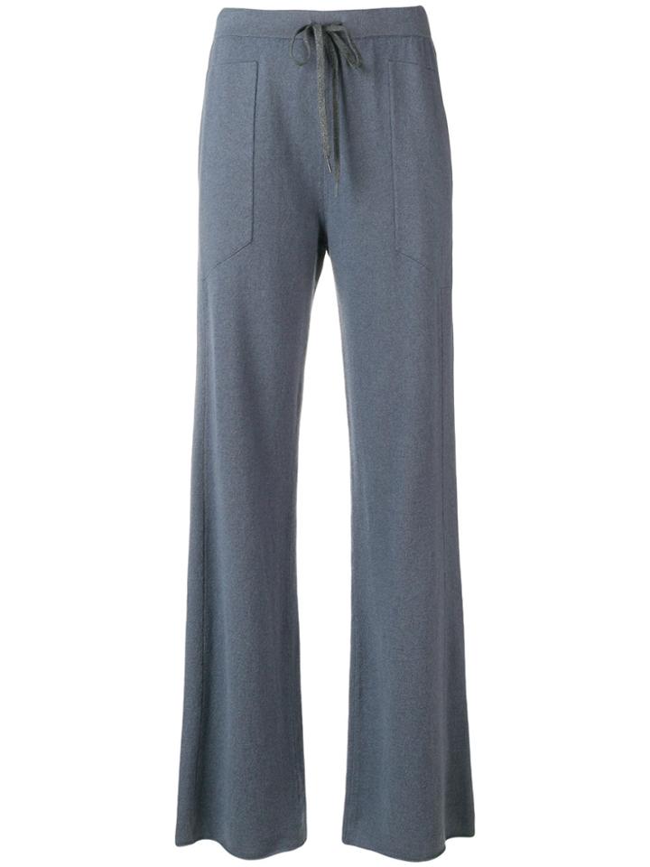 Fabiana Filippi Drawstring Flared Trousers - Blue