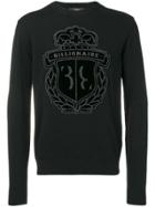 Billionaire Logo Patch Sweater - Black