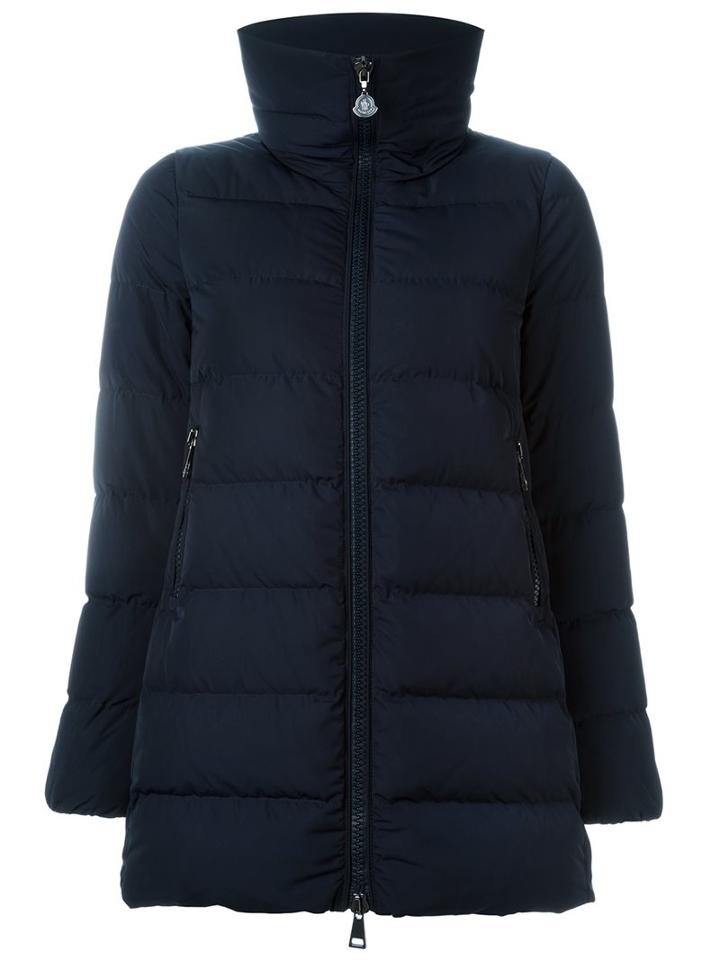 Moncler 'petrea' Padded Coat, Women's, Size: 2, Blue, Feather Down/polyamide/polyester
