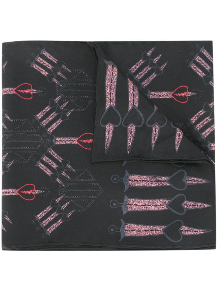 Valentino - Valentino Garavani Love Blade Scarf - Women - Silk - One Size, Black, Silk