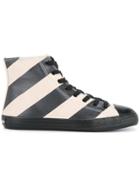 Calvin Klein 205w39nyc Striped High Tops - Black