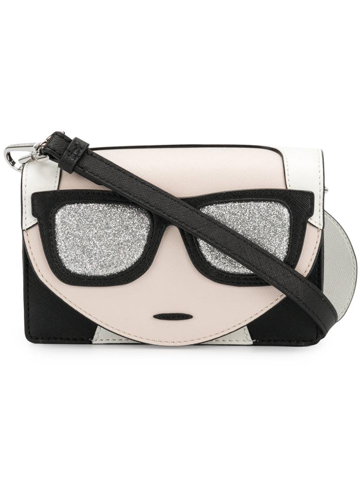 Karl Lagerfeld Ikonik Mini Crossbody Bag - Black