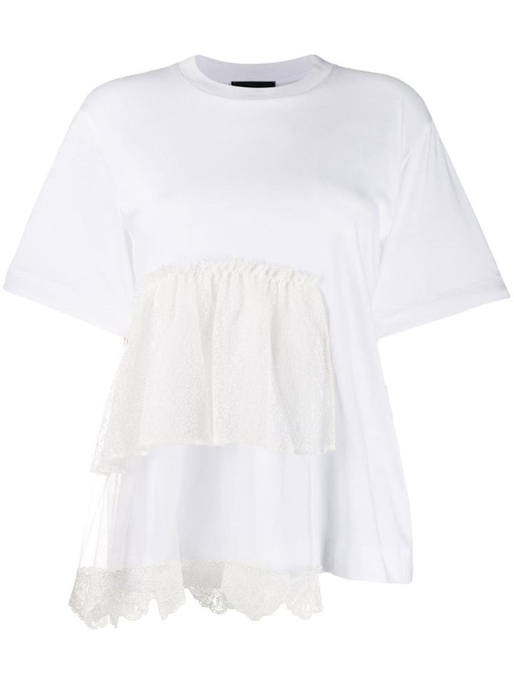 Simone Rocha Lace Frill Detail T-shirt - White