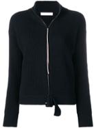 Fabiana Filippi Ribbed Zipped Cardigan - Blue