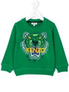 Kenzo Kids - Tiger Sweatshirt - Kids - Cotton - 24 Mth, Green