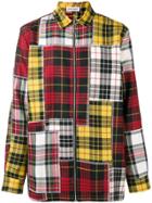 Palm Angels Check Colour-block Shirt - Red