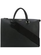 Jil Sander Flat Logo Tote - Black