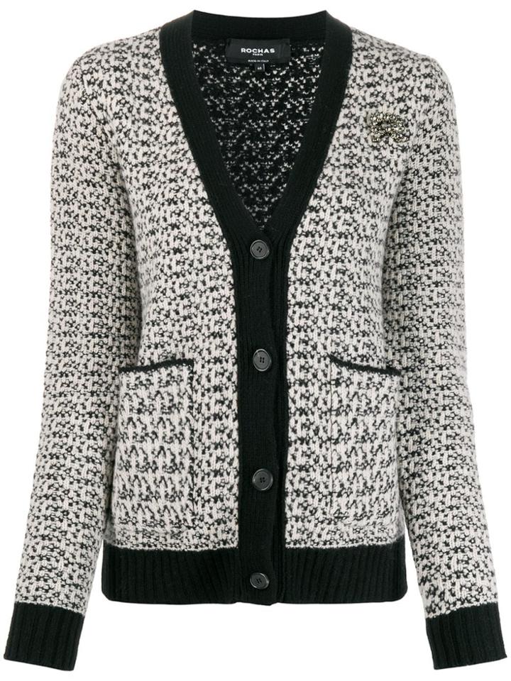Rochas Monogram Logo Badge Cardigan - Black