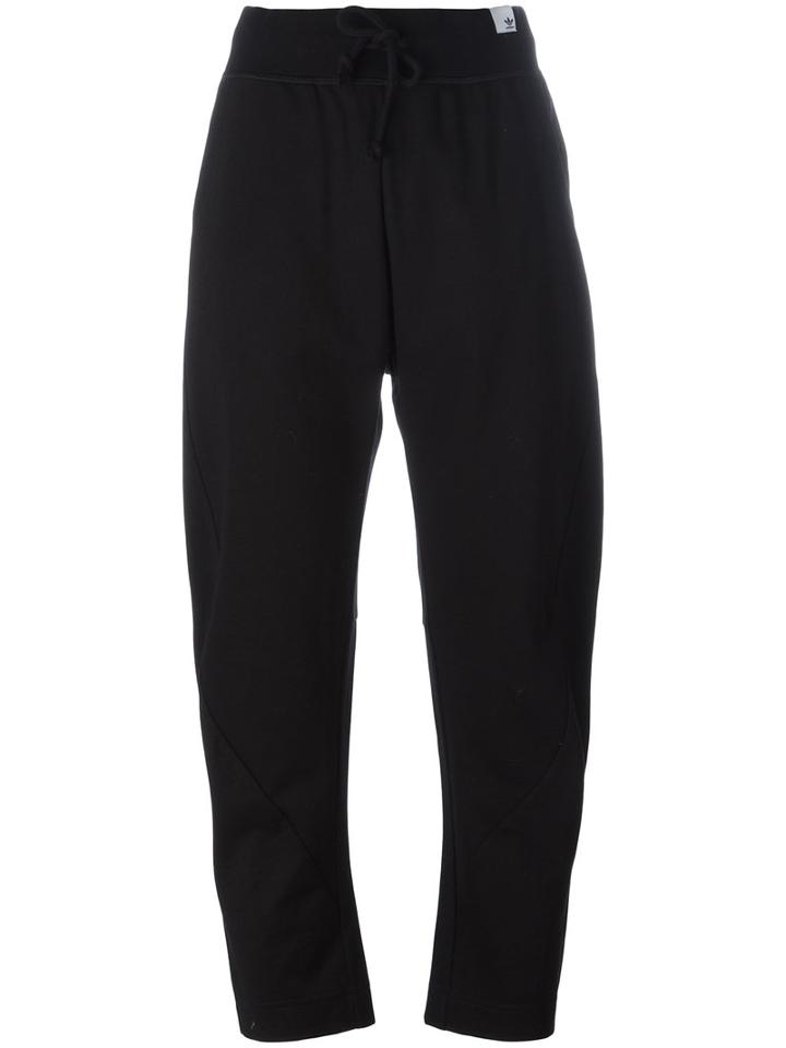 Adidas Drawstring Tapered Trousers, Women's, Size: 38, Black, Cotton