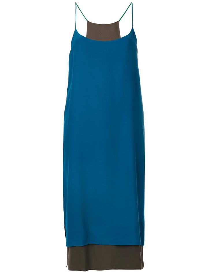 Antonia Zander - Shift Dress - Women - Silk - S, Blue, Silk