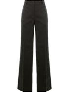 Ilaria Nistri Wide Leg Trousers, Women's, Size: 42, Black, Linen/flax/spandex/elastane
