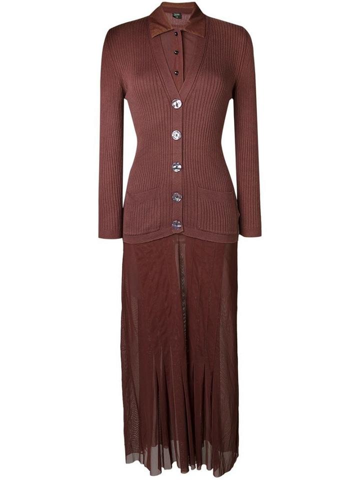 Jean Paul Gaultier Pre-owned Cardigan Shirt Dress - Brown