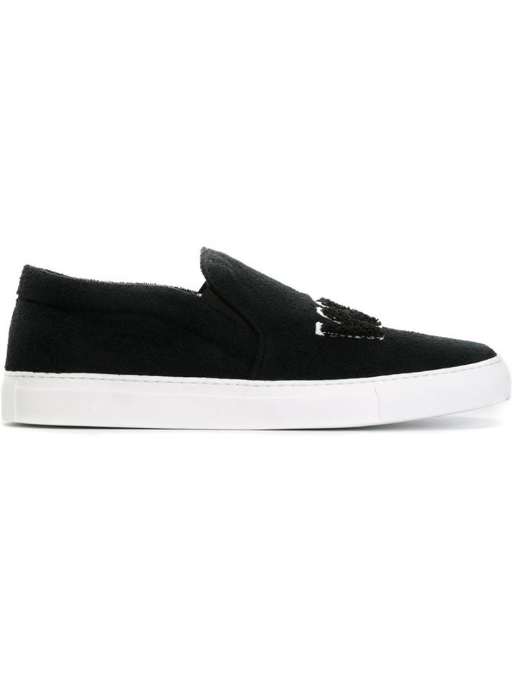 Joshua Sanders 'we Love' Motif Slip On Sneakers