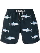 Mc2 Saint Barth Embroidered Shark Trunks - Blue