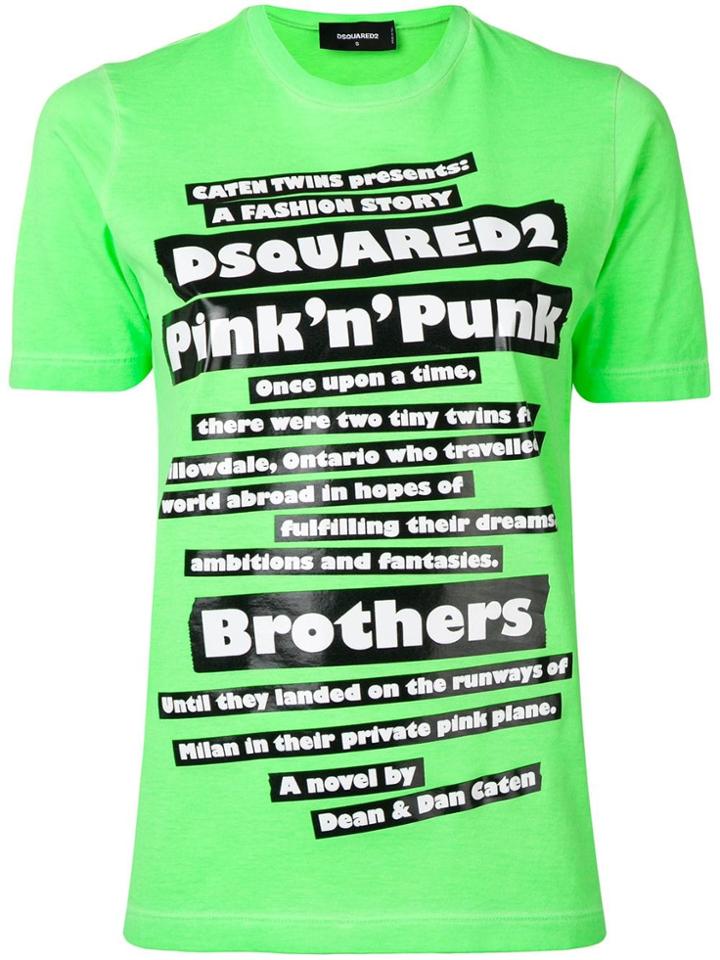 Dsquared2 Pink N Punk T-shirt - Green