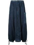 Yohji Yamamoto Sarrouel Denim Skirt - Blue