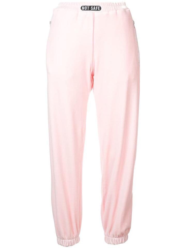 Barbara Bologna Velvet Joggers - Pink & Purple