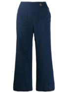 Mr & Mrs Italy Cropped Flare Trousers - Blue