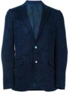 Etro Paisley Jacquard Blazer, Men's, Size: 50, Blue, Cotton/silk/viscose