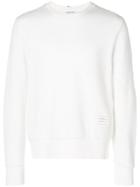 Thom Browne 4-bar Honeycomb Piqué Sweatshirt - White