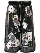 Dolce & Gabbana Playing Cards Print Shorts - Black