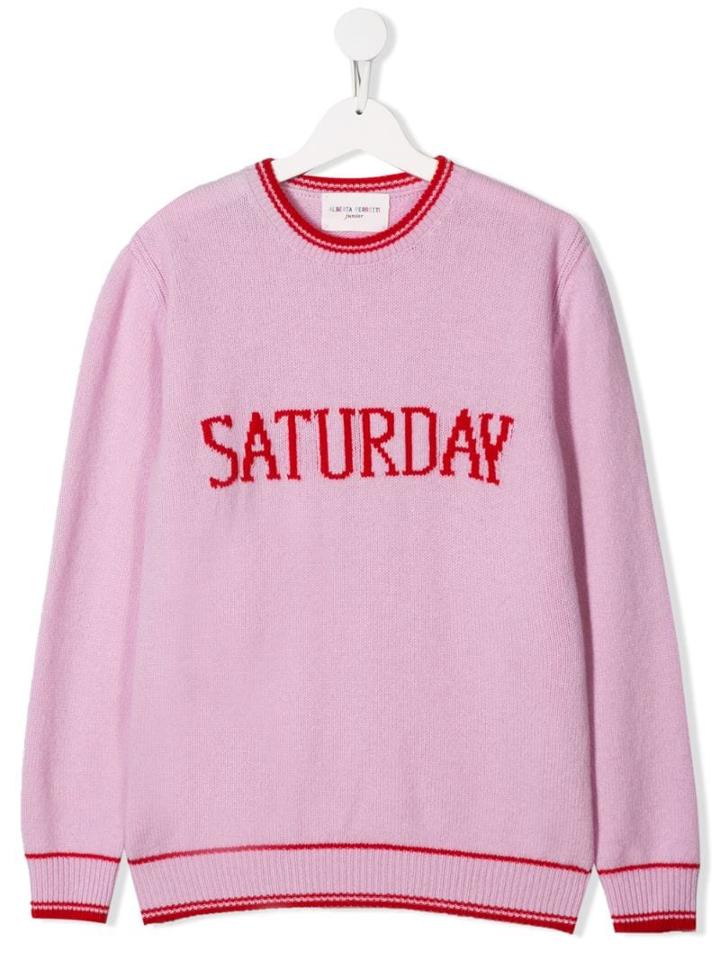 Alberta Ferretti Kids Saturday Knitted Sweater - Pink