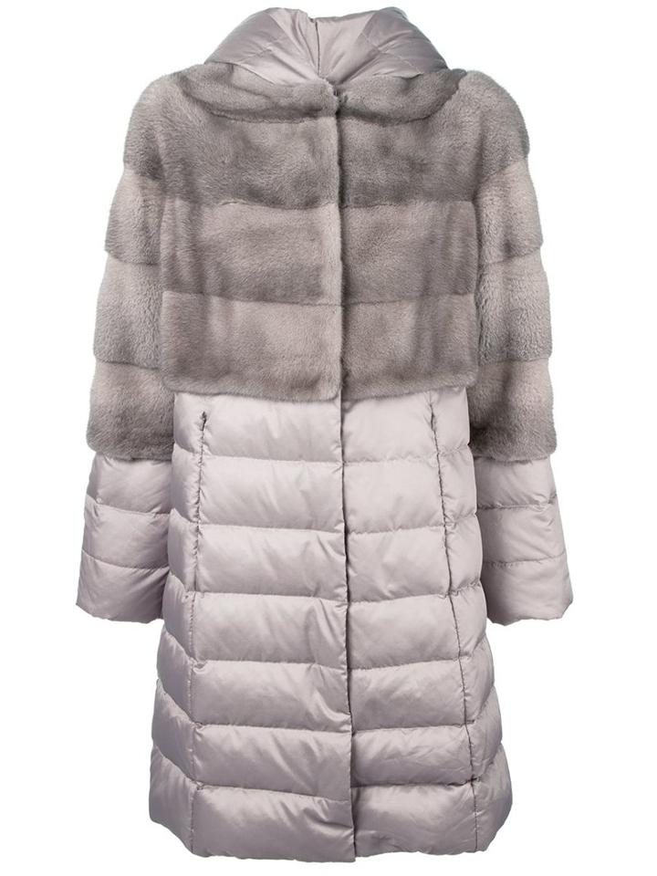 Liska Mink Fur Panel Puffer Coat