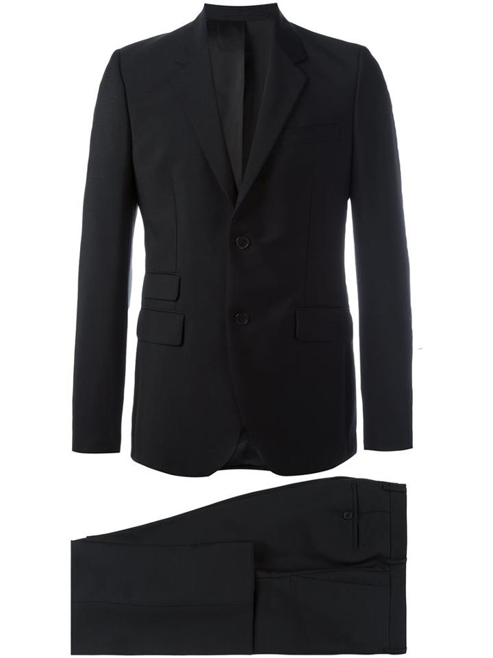 Givenchy Two Piece Suit, Men's, Size: 52, Black, Acetate/cupro/viscose/wool