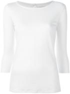 Majestic Filatures - Three-quarters Sleeve T-shirt - Women - Silk/linen/flax - 1, Nude/neutrals, Silk/linen/flax