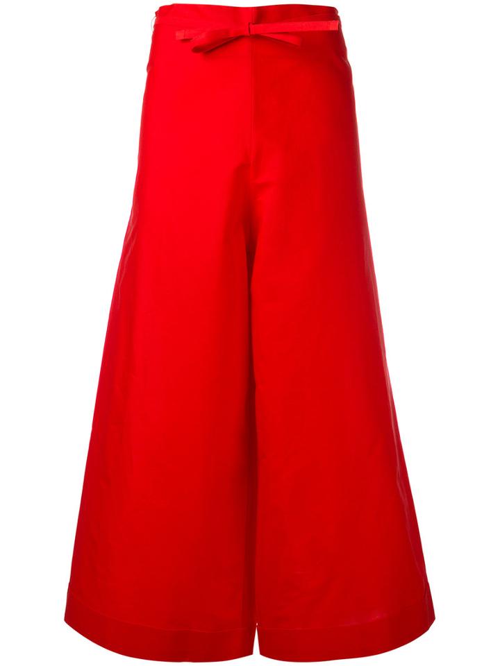 Daniela Gregis Flared Trousers, Women's, Pink/purple, Cotton