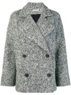 Dusan Tweed Buttoned Coat - Black