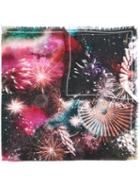 Roberto Cavalli 'fireworks' Print Scarf, Women's, Silk/cashmere