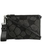 Versace Jeans Zipped Studded Clutch - Black