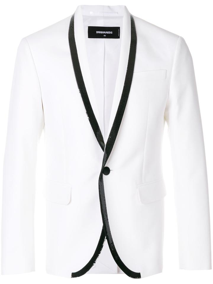 Dsquared2 Sequin Smoking Jacket - White