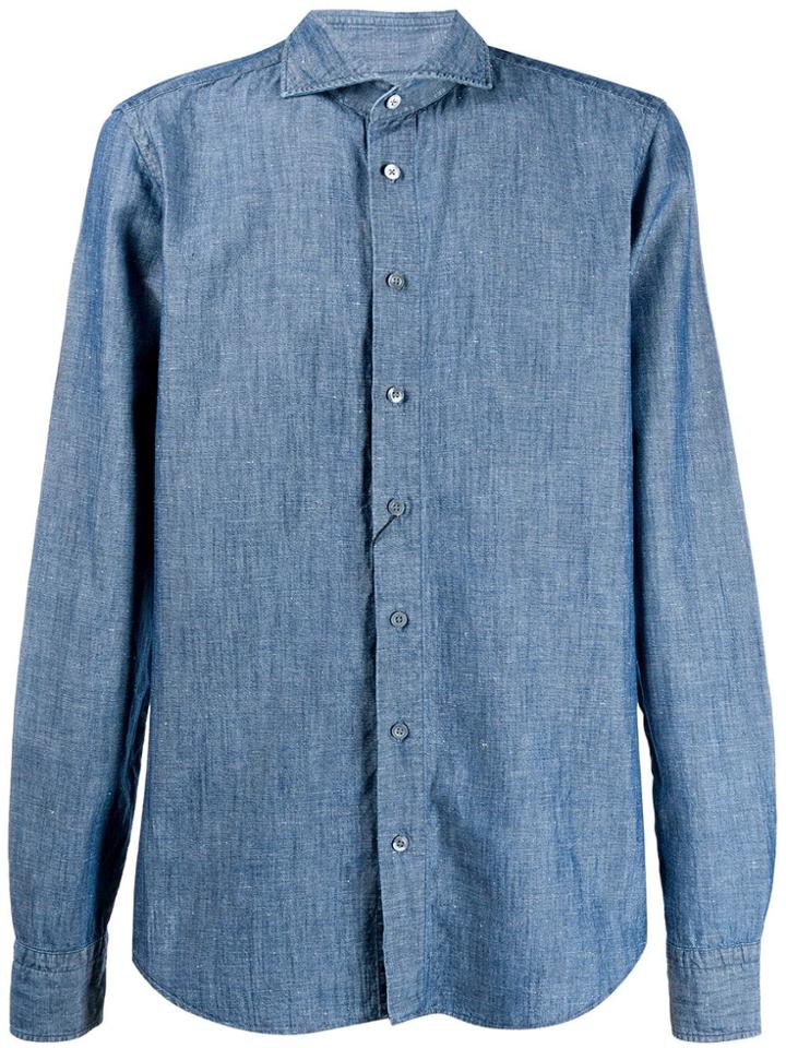 Dell'oglio A Cutaway Collar Shirt - Blue