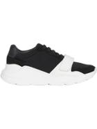 Burberry Suede, Neoprene And Leather Sneakers - Black