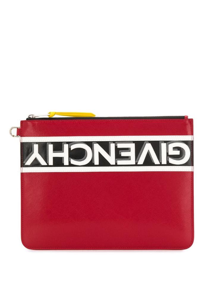 Givenchy Reverse Logo Large Pouch - Red