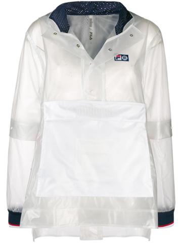 Fila Hooded Transparent Sports Jacket - White