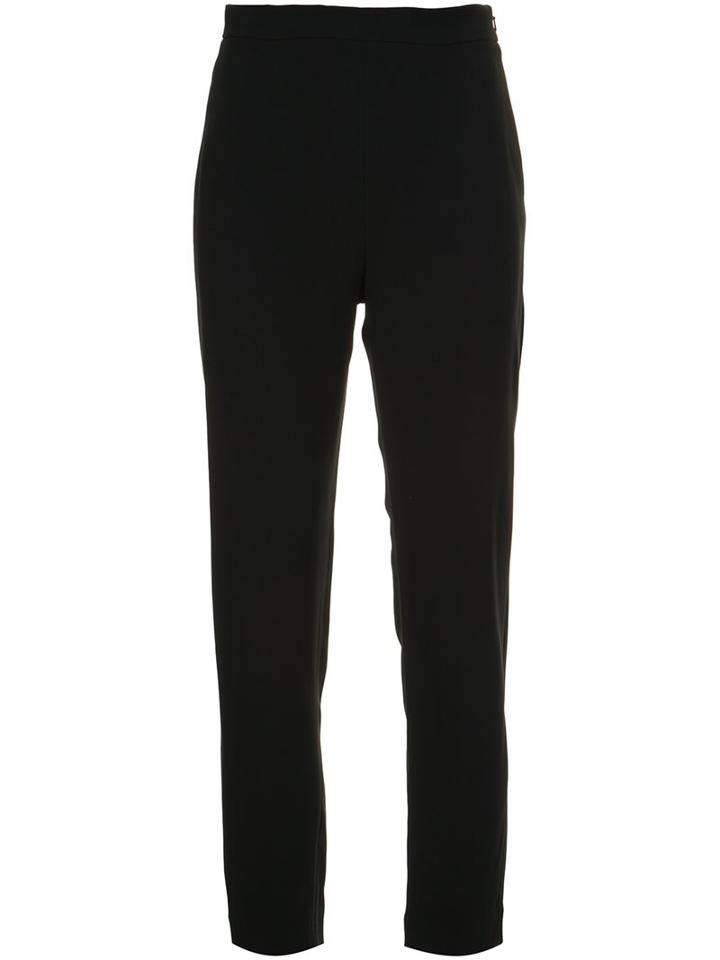 Brandon Maxwell Cigarette Trousers, Women's, Size: 2, Black, Spandex/elastane/acetate/viscose